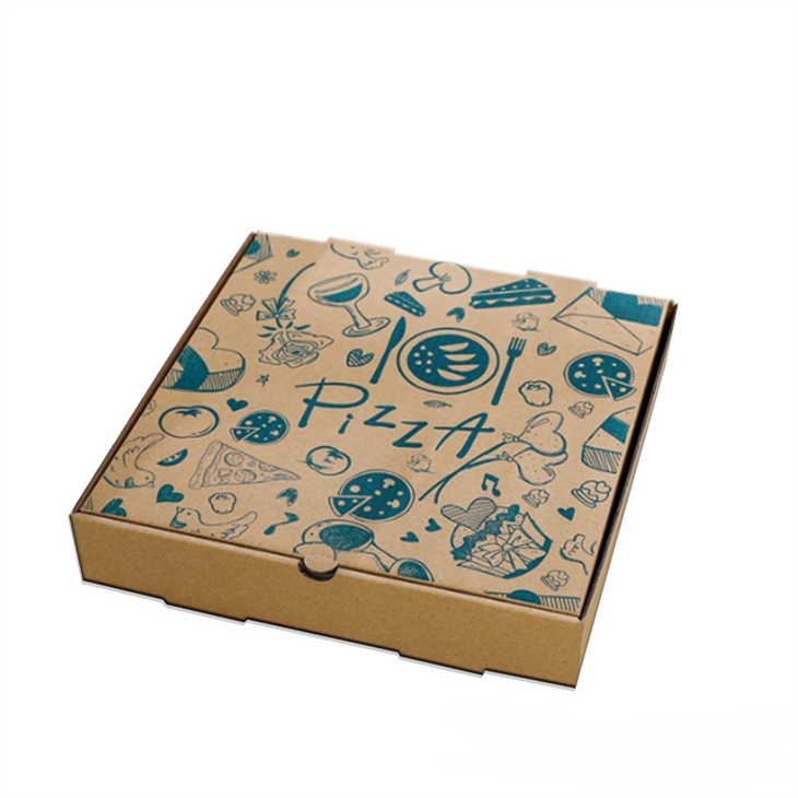 Caixa de papel para embalagem de pizza com logotipo personalizado