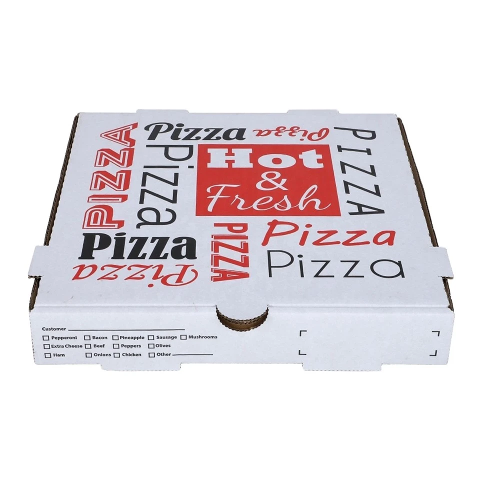 Caixa de pizza portátil reutilizável para entrega de papelão ondulado