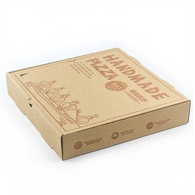 Caixa de pizza luxuosa ondulada com logotipo personalizado de qualidade alimentar