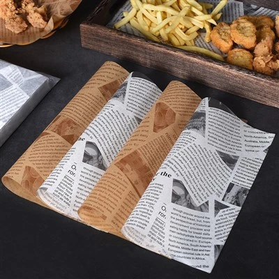 Papel de embrulho de hambúrguer de cera à prova de gordura