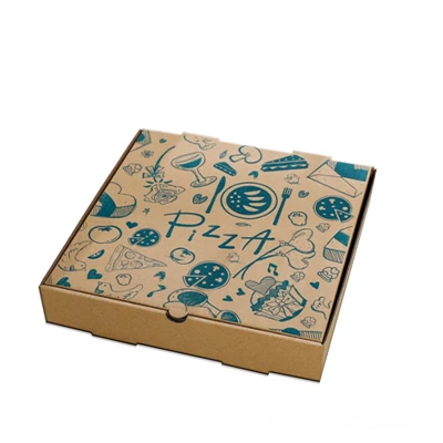 Caixa de papel para embalagem de pizza com logotipo personalizado