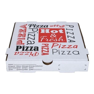Caixa de pizza portátil reutilizável para entrega de papelão ondulado