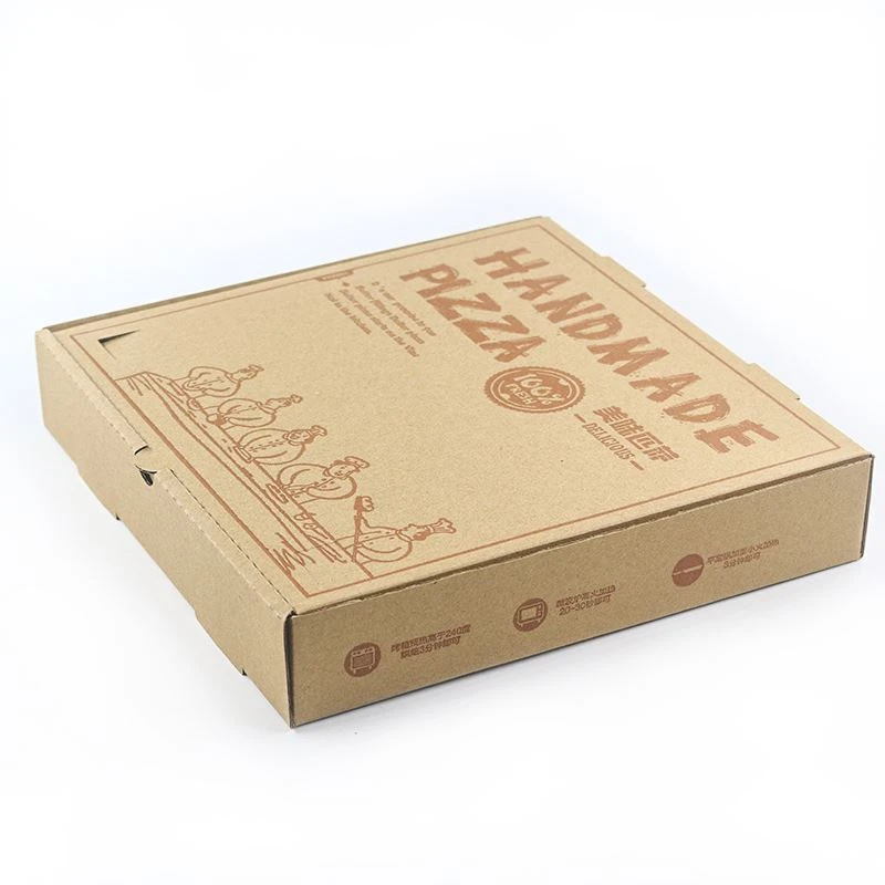 Caixas de pizza de papel kraft para embalagem para viagem