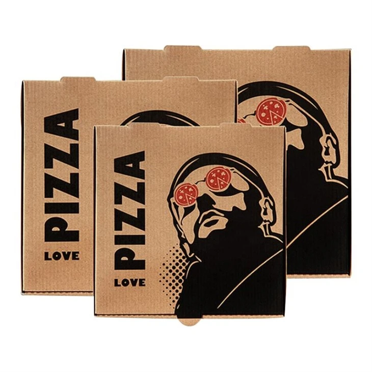 Logotipo feito sob encomenda de empacotamento da caixa ondulada da pizza do produto comestível