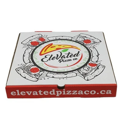 Caixa de pizza com logotipo de tamanho personalizado de alta qualidade barata